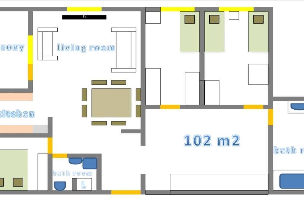 Sunny Day -arena , 2 Bathrooms, 102m², Apartma
